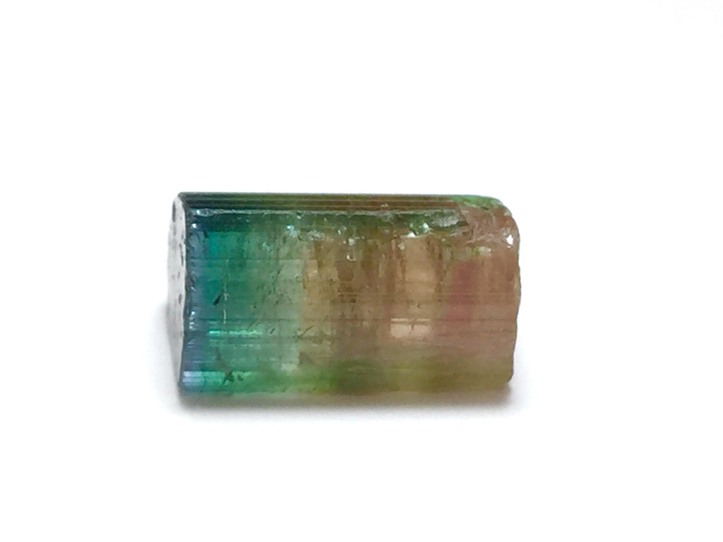 10.4 Carat Tri-Color Watermelon Tourmaline Crystal | Peche Mine Afghanistan Natural Bi-Color Mineral Specimen