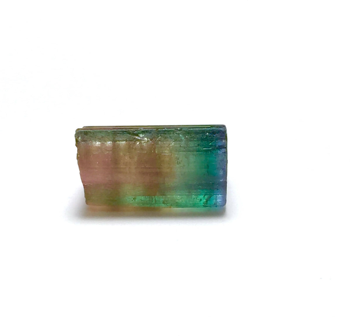 10.4 Carat Tri-Color Watermelon Tourmaline Crystal | Peche Mine Afghanistan Natural Bi-Color Mineral Specimen