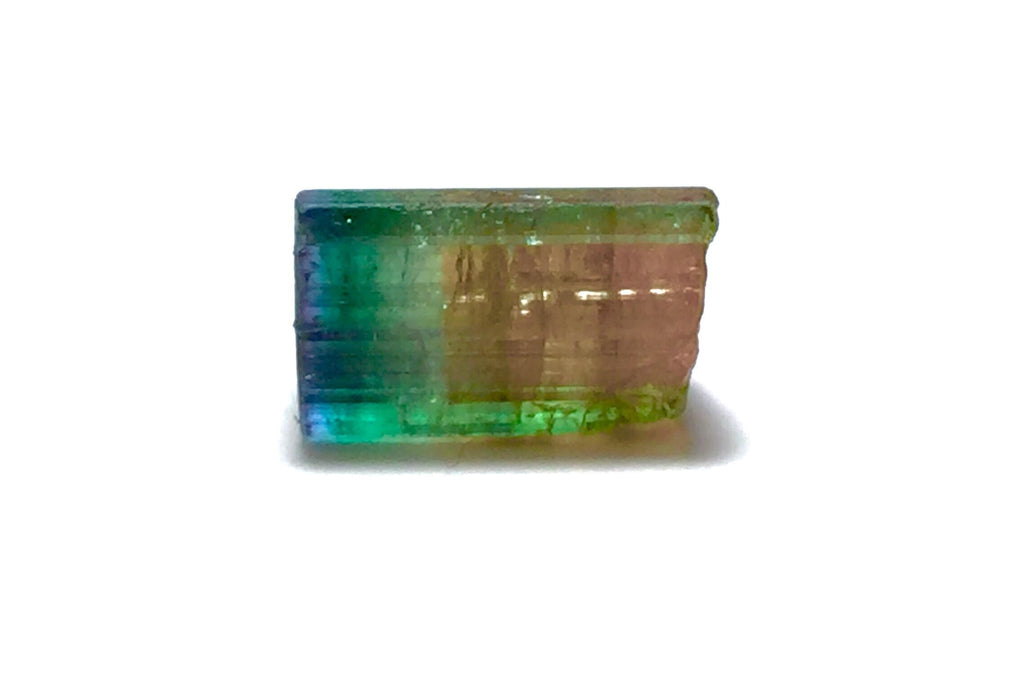 10.4 Carat Tri-Color Watermelon Tourmaline Crystal | Peche Mine Afghanistan Natural Bi-Color Mineral Specimen
