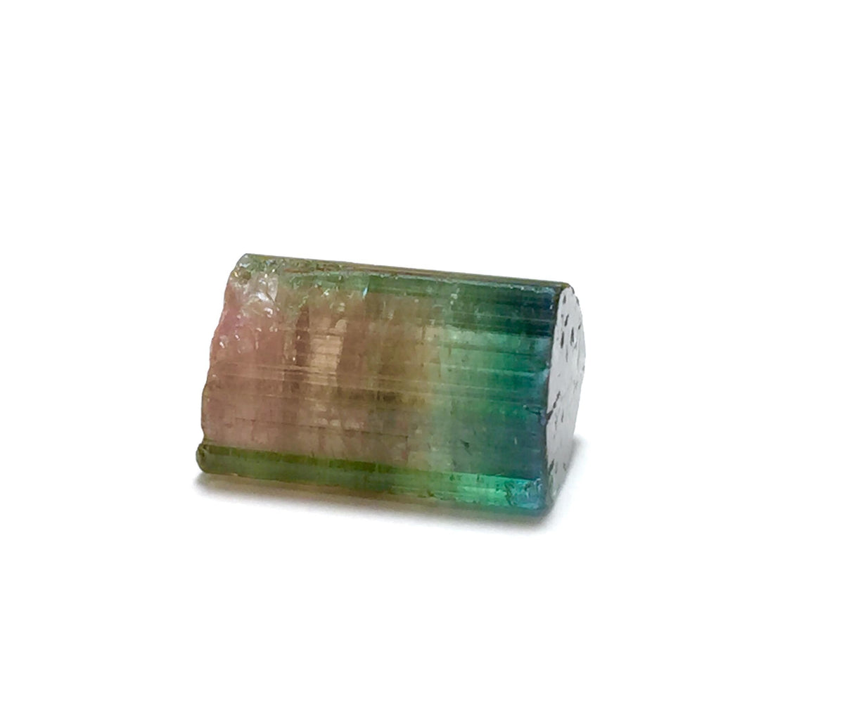 10.4 Carat Tri-Color Watermelon Tourmaline Crystal | Peche Mine Afghanistan Natural Bi-Color Mineral Specimen