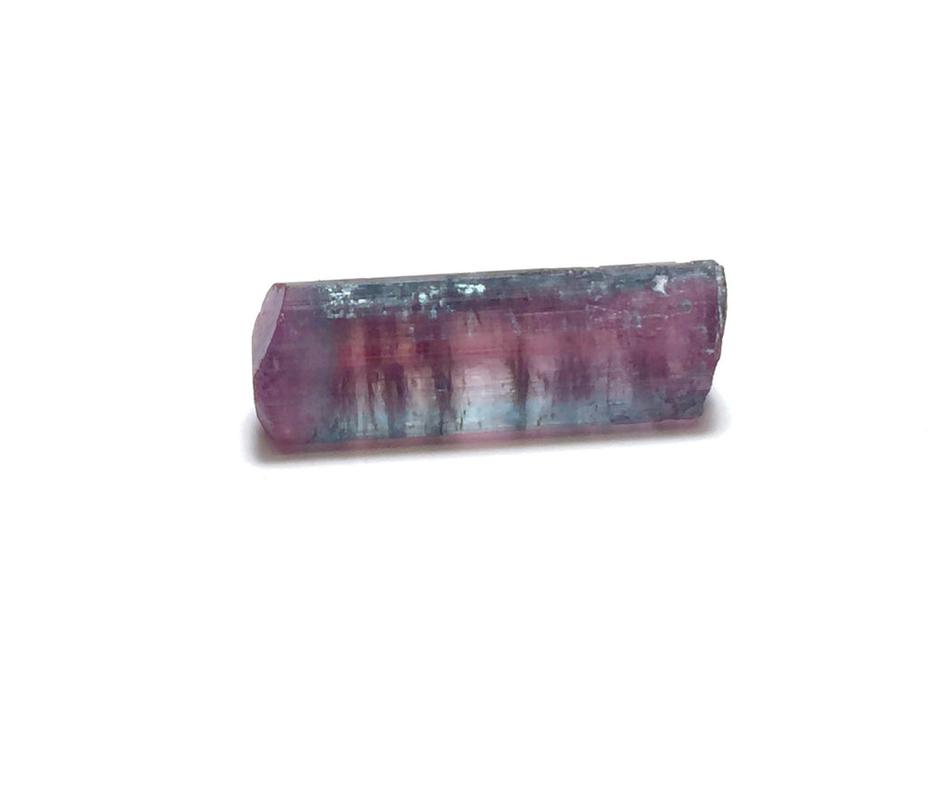 Natural Watermelon Tourmaline Crystal – Bicolor Pink & Blue Green – Peche Mine Afghanistan – Terminated Mineral Specimen