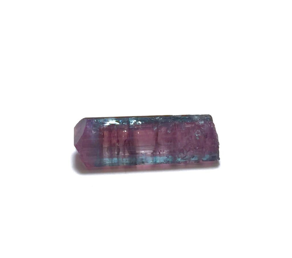 Natural Watermelon Tourmaline Crystal – Bicolor Pink & Blue Green – Peche Mine Afghanistan – Terminated Mineral Specimen