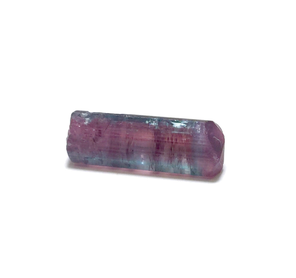 Natural Watermelon Tourmaline Crystal – Bicolor Pink & Blue Green – Peche Mine Afghanistan – Terminated Mineral Specimen