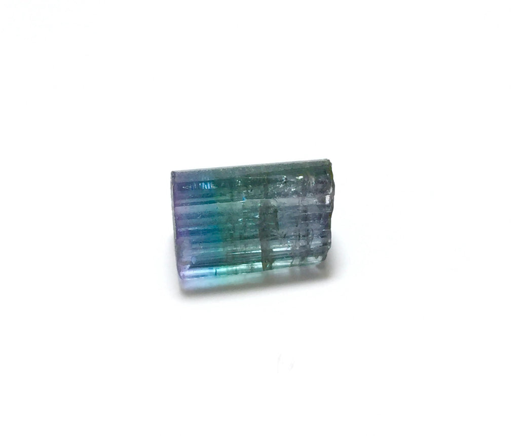 8.1 Carat Natural Bi-Color Tourmaline Crystal - Paprok Mine, Afghanistan - Multi-Color Terminated Specimen