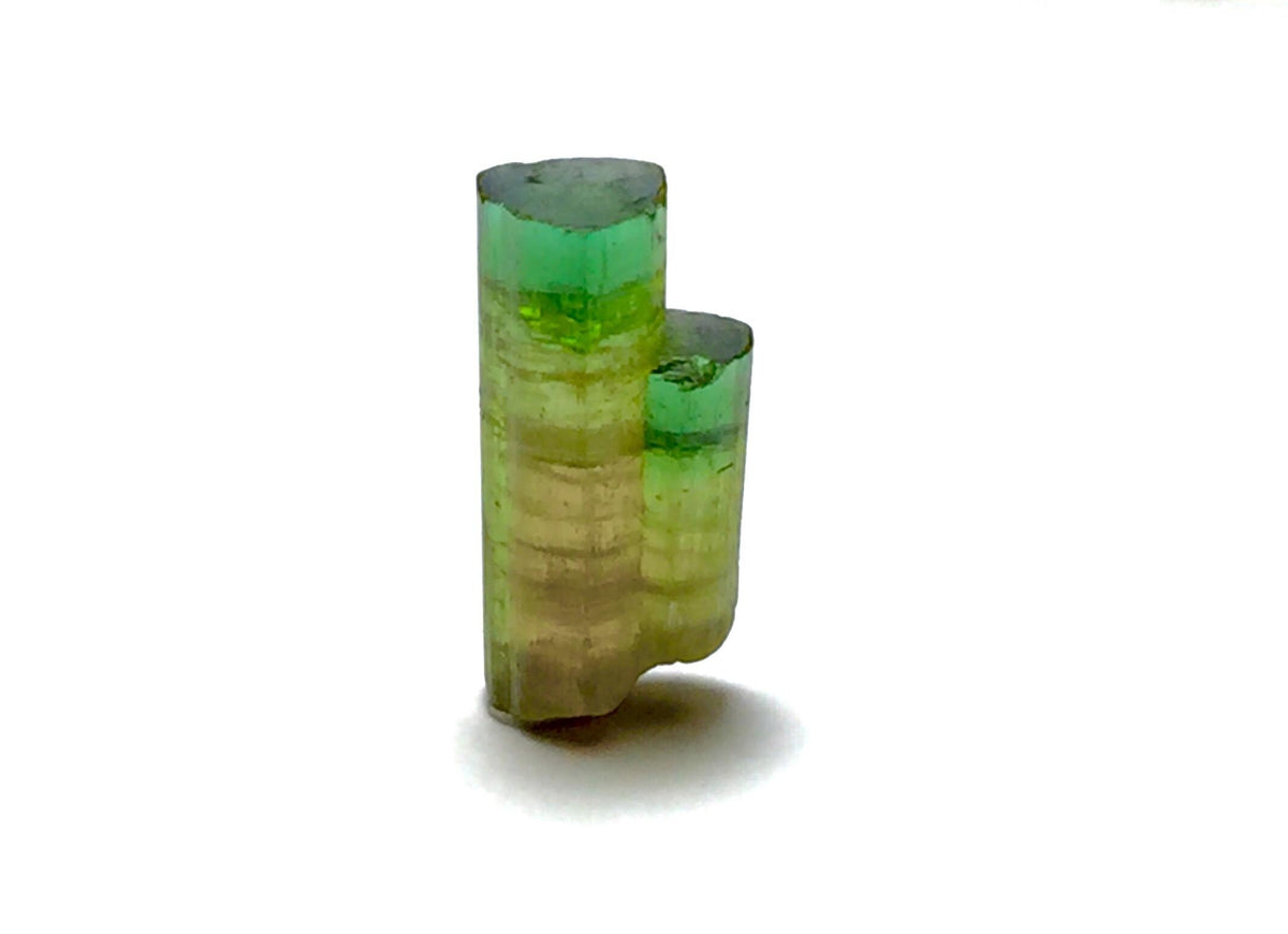 5.6 Carat Natural Twin Tourmaline Crystal Cluster - Bi-Color Terminated Specimen from Peche Mine, Afghanistan