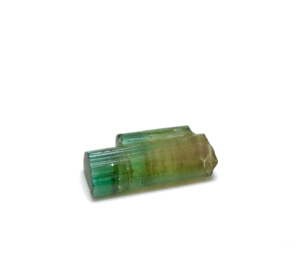 5.6 Carat Natural Twin Tourmaline Crystal Cluster - Bi-Color Terminated Specimen from Peche Mine, Afghanistan