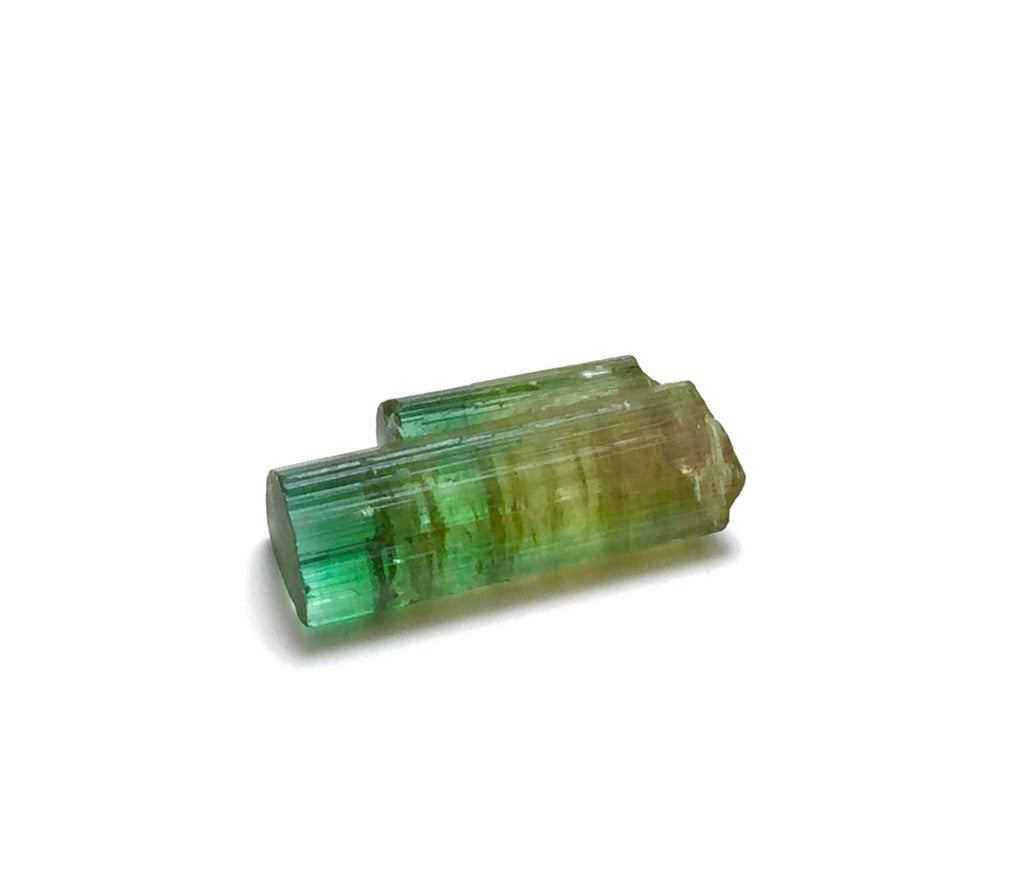 5.6 Carat Natural Twin Tourmaline Crystal Cluster - Bi-Color Terminated Specimen from Peche Mine, Afghanistan
