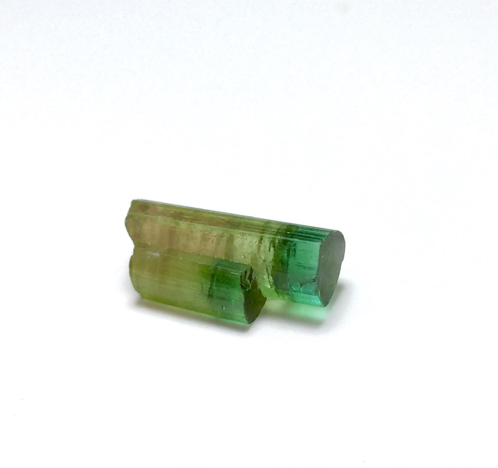 5.6 Carat Natural Twin Tourmaline Crystal Cluster - Bi-Color Terminated Specimen from Peche Mine, Afghanistan