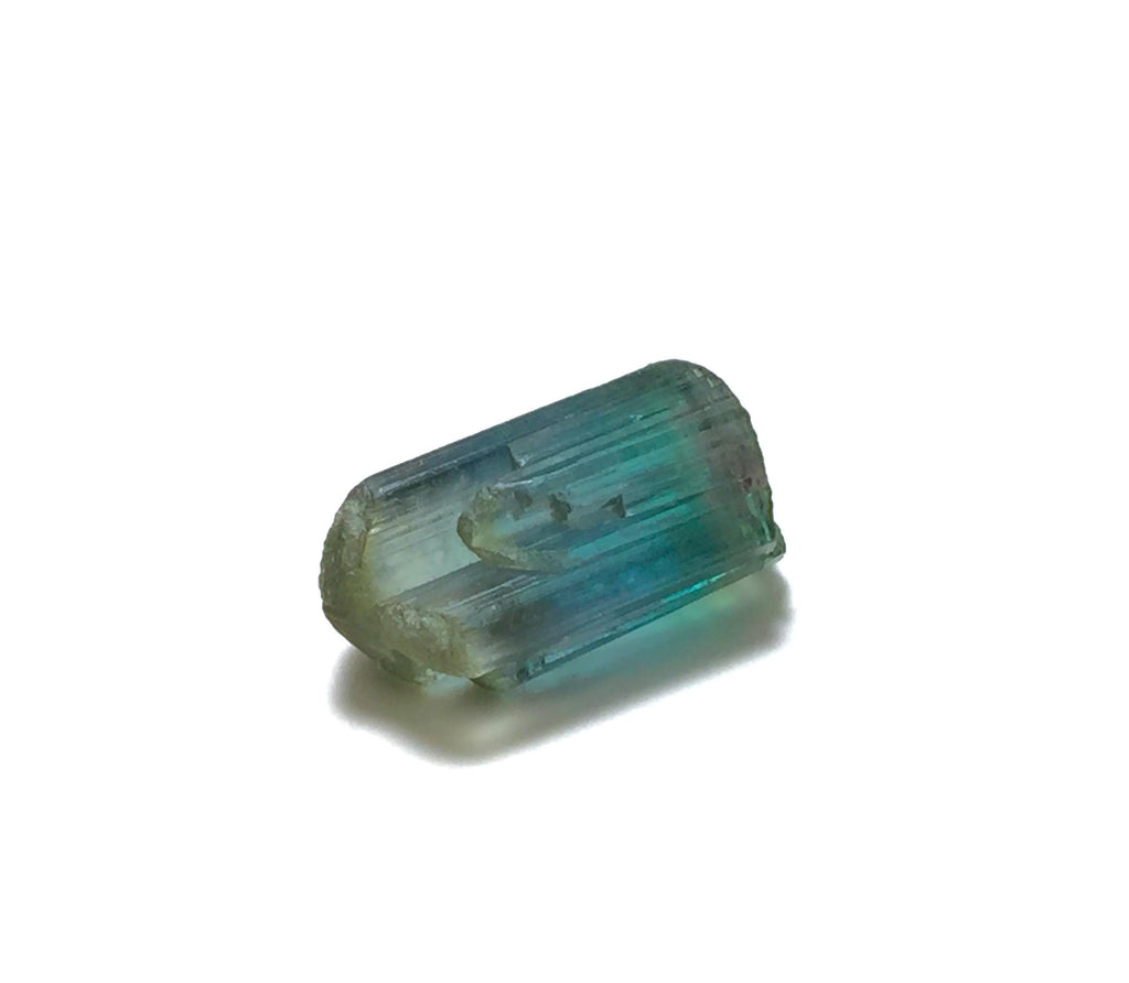 5.7 Carat Natural Bi-Color Tourmaline Crystal - Terminated Specimen from Peche Mine, Afghanistan