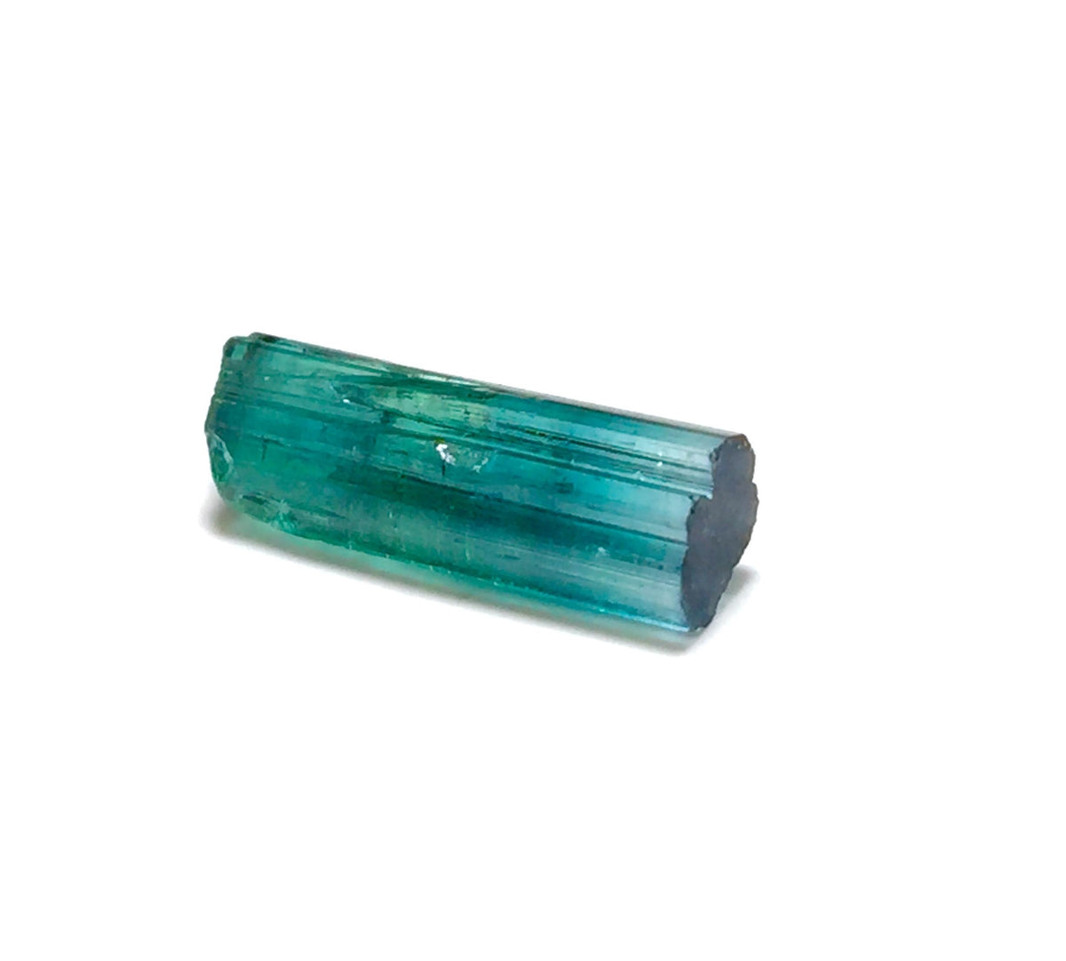 6.3 Carat Natural Bi-Color Tourmaline Crystal - Teal & Indicolite Blue Specimen from Peche Mine, Afghanistan