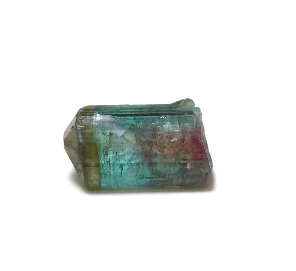 Bi-Color Tourmaline Crystal – Peche Mine, Afghanistan – Natural Diamond-Cut Terminated Specimen