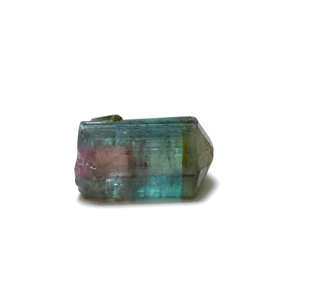 Bi-Color Tourmaline Crystal – Peche Mine, Afghanistan – Natural Diamond-Cut Terminated Specimen