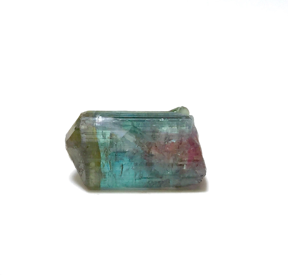 Bi-Color Tourmaline Crystal – Peche Mine, Afghanistan – Natural Diamond-Cut Terminated Specimen