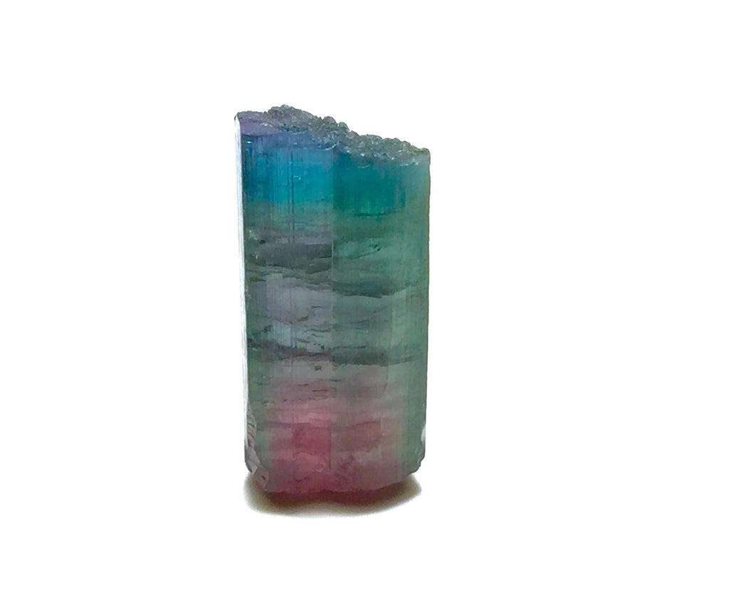 Multi-Color Rainbow Tourmaline – Peche Mine, Afghanistan – Natural Zoned Terminated Pendant-Size Crystal