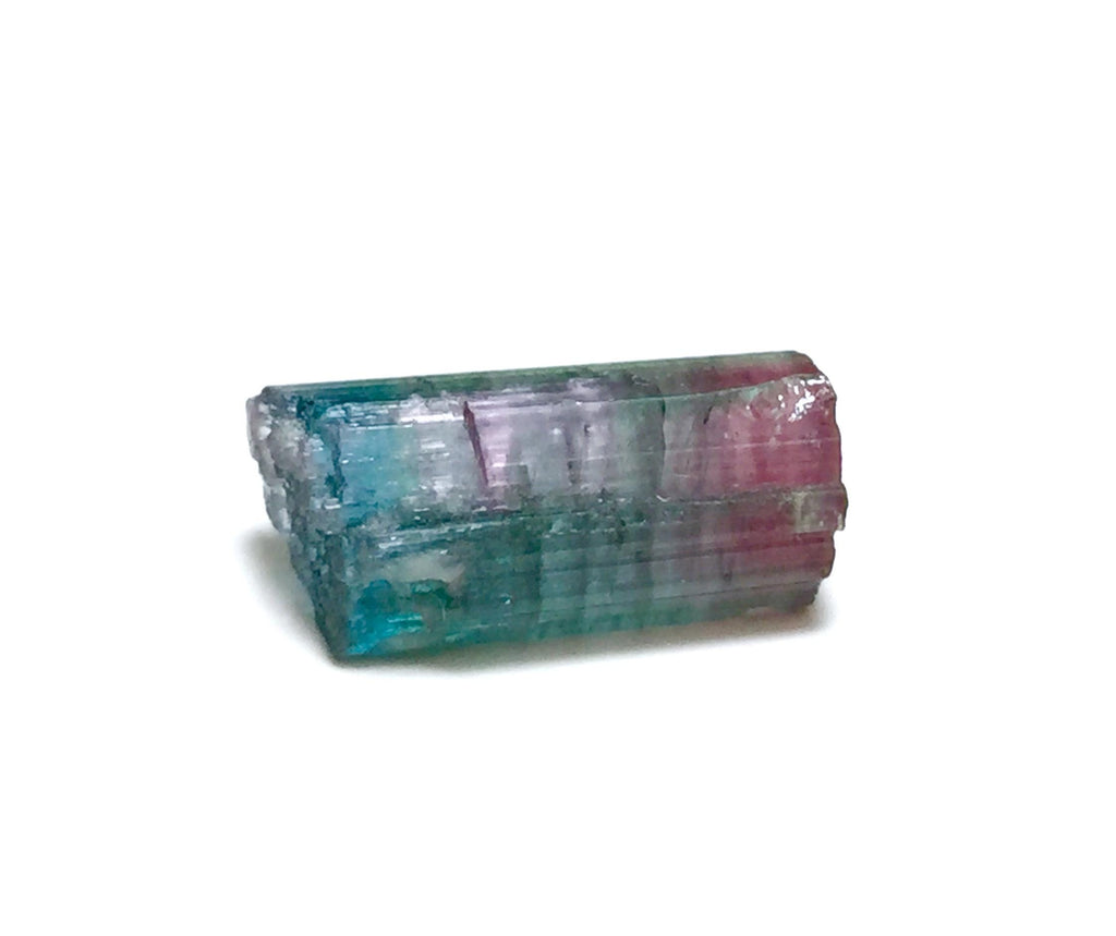 Multi-Color Rainbow Tourmaline – Peche Mine, Afghanistan – Natural Zoned Terminated Pendant-Size Crystal