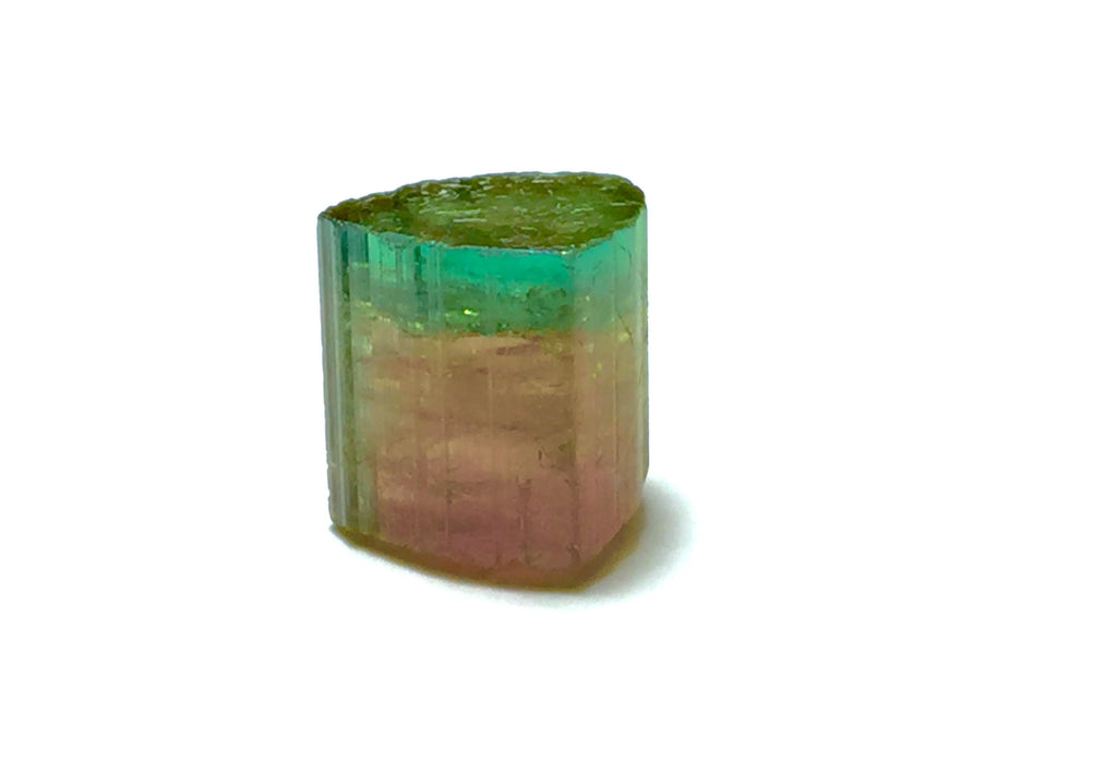 13.2 Carat Bi-Color Watermelon Tourmaline Crystal - Natural Specimen from Peche Mine