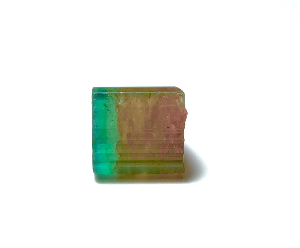 13.2 Carat Bi-Color Watermelon Tourmaline Crystal - Natural Specimen from Peche Mine