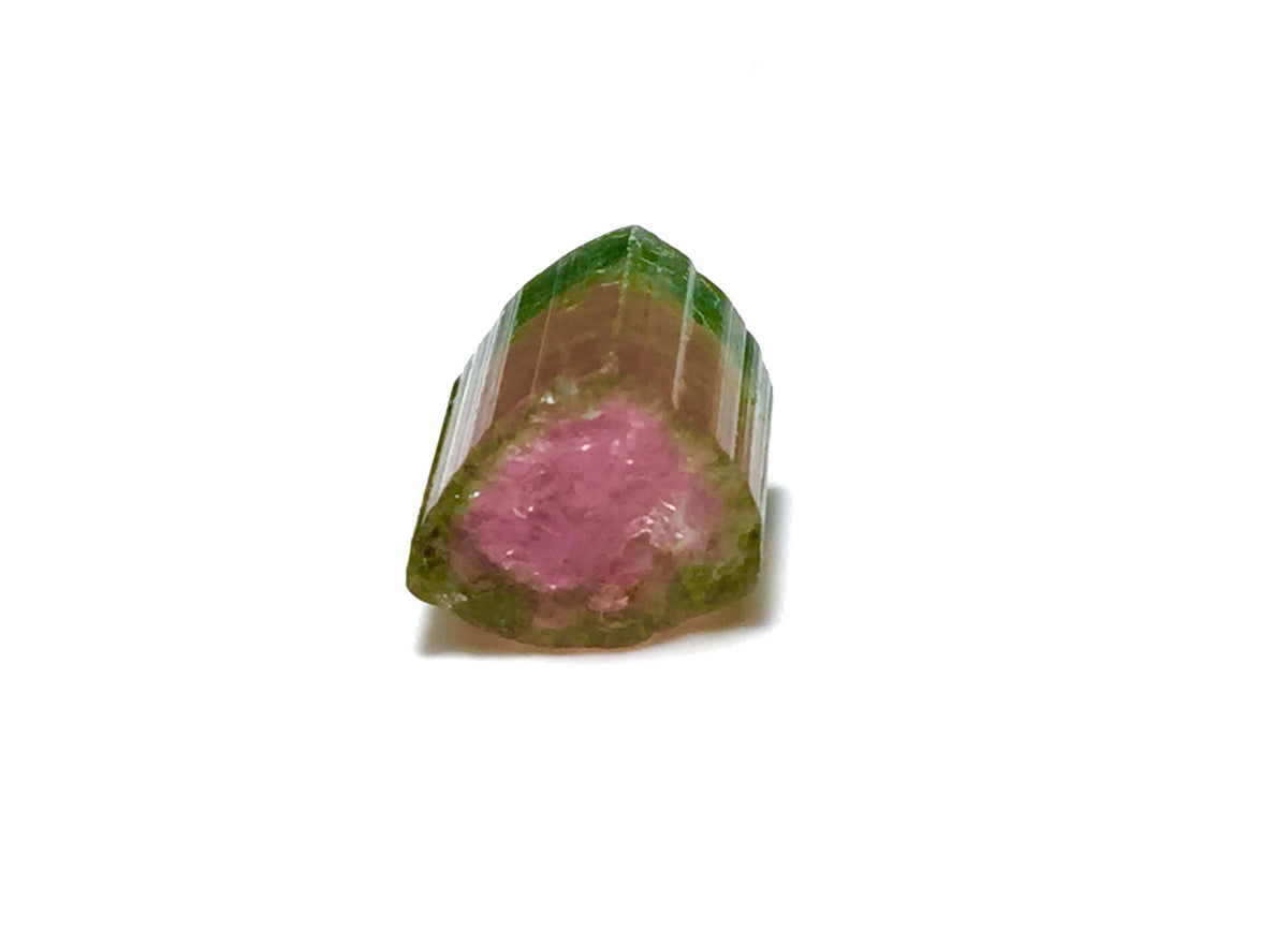 13.2 Carat Bi-Color Watermelon Tourmaline Crystal - Natural Specimen from Peche Mine