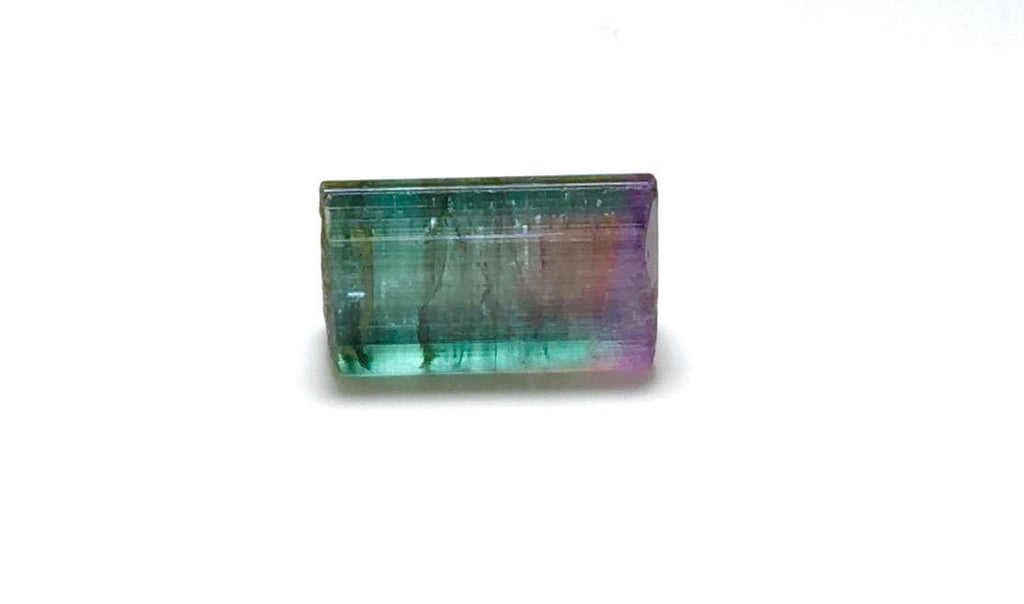 Tri-Color Watermelon Tourmaline Crystal - Purple & Green Terminated Specimen - Peche Mine, Afghanistan