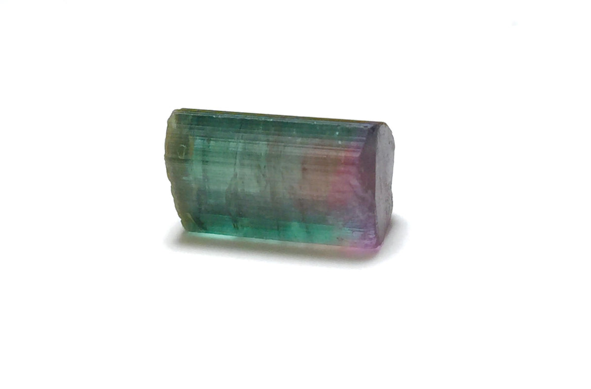 Tri-Color Watermelon Tourmaline Crystal - Purple & Green Terminated Specimen - Peche Mine, Afghanistan