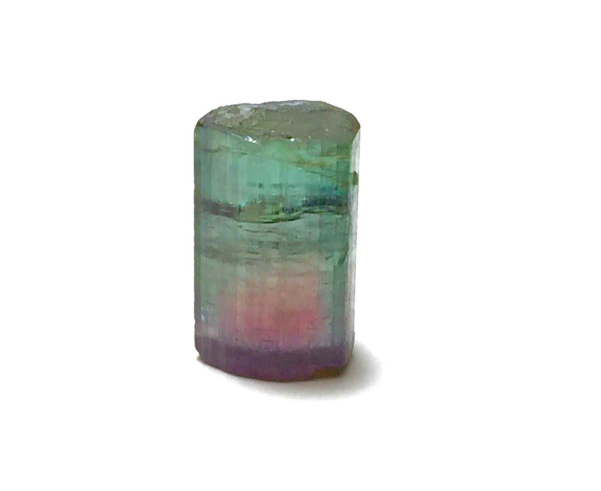 Tri-Color Watermelon Tourmaline Crystal - Purple & Green Terminated Specimen - Peche Mine, Afghanistan
