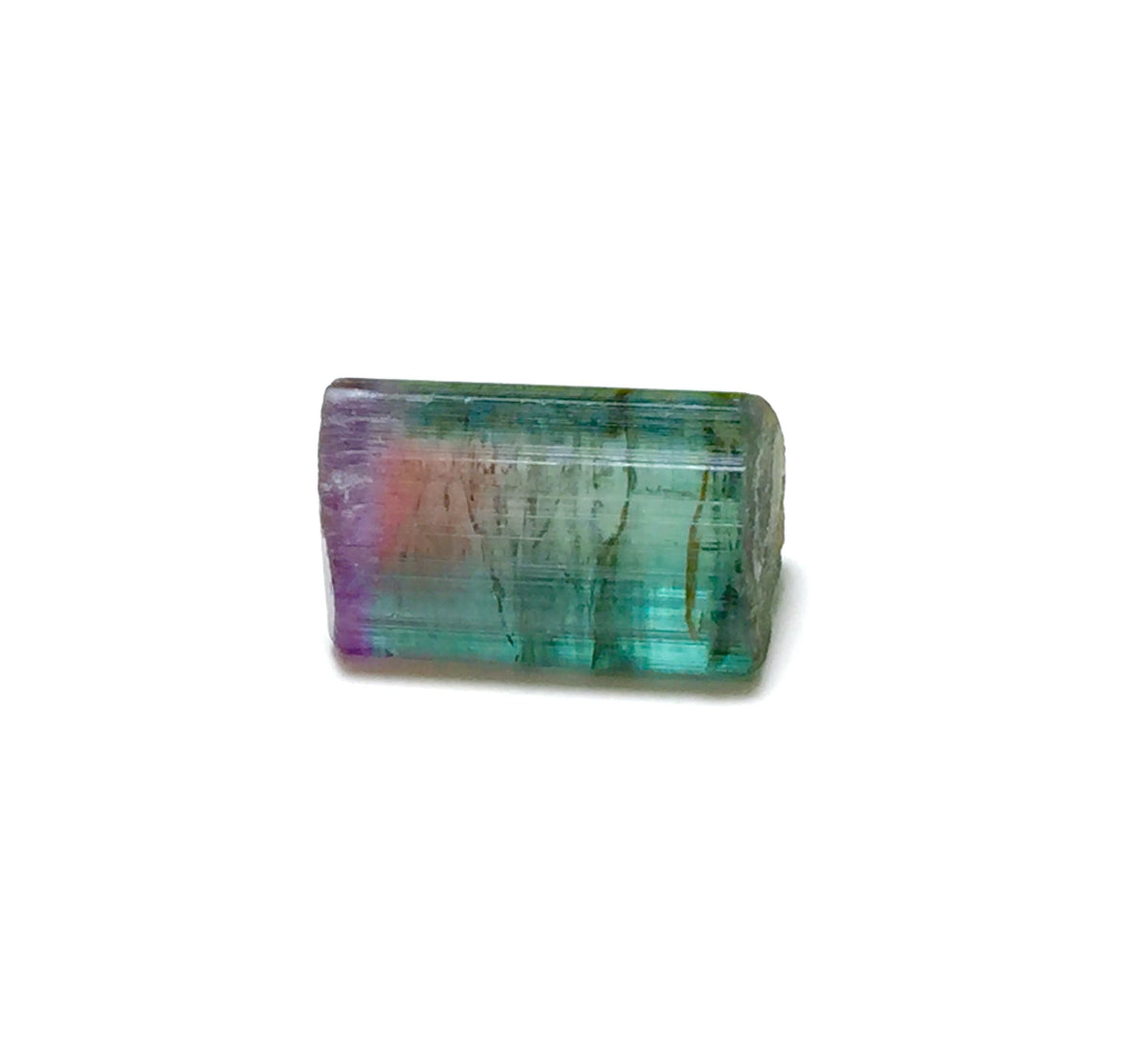 Tri-Color Watermelon Tourmaline Crystal - Purple & Green Terminated Specimen - Peche Mine, Afghanistan