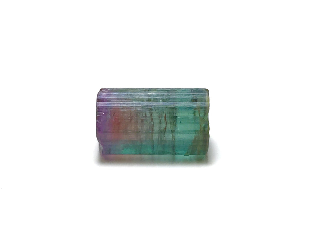 Tri-Color Watermelon Tourmaline Crystal - Purple & Green Terminated Specimen - Peche Mine, Afghanistan