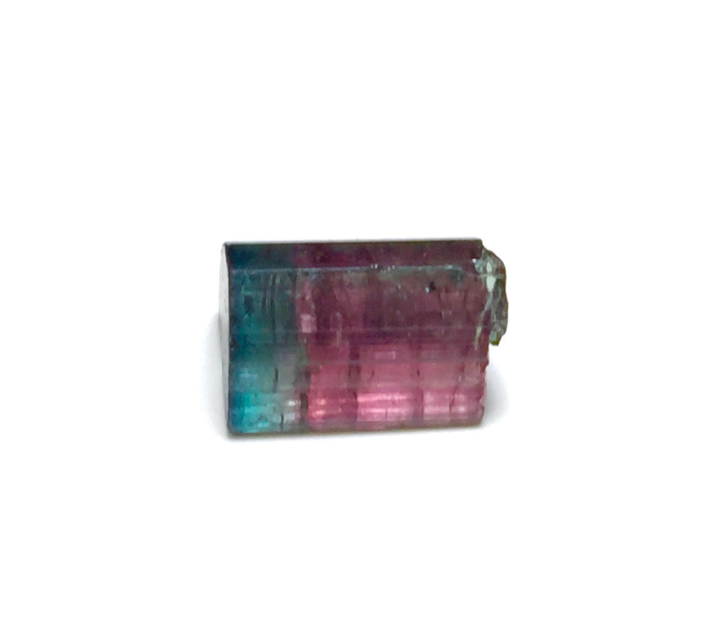Blue Cap Watermelon Tourmaline Crystal - Natural Bi-Color Specimen from Peche Mine
