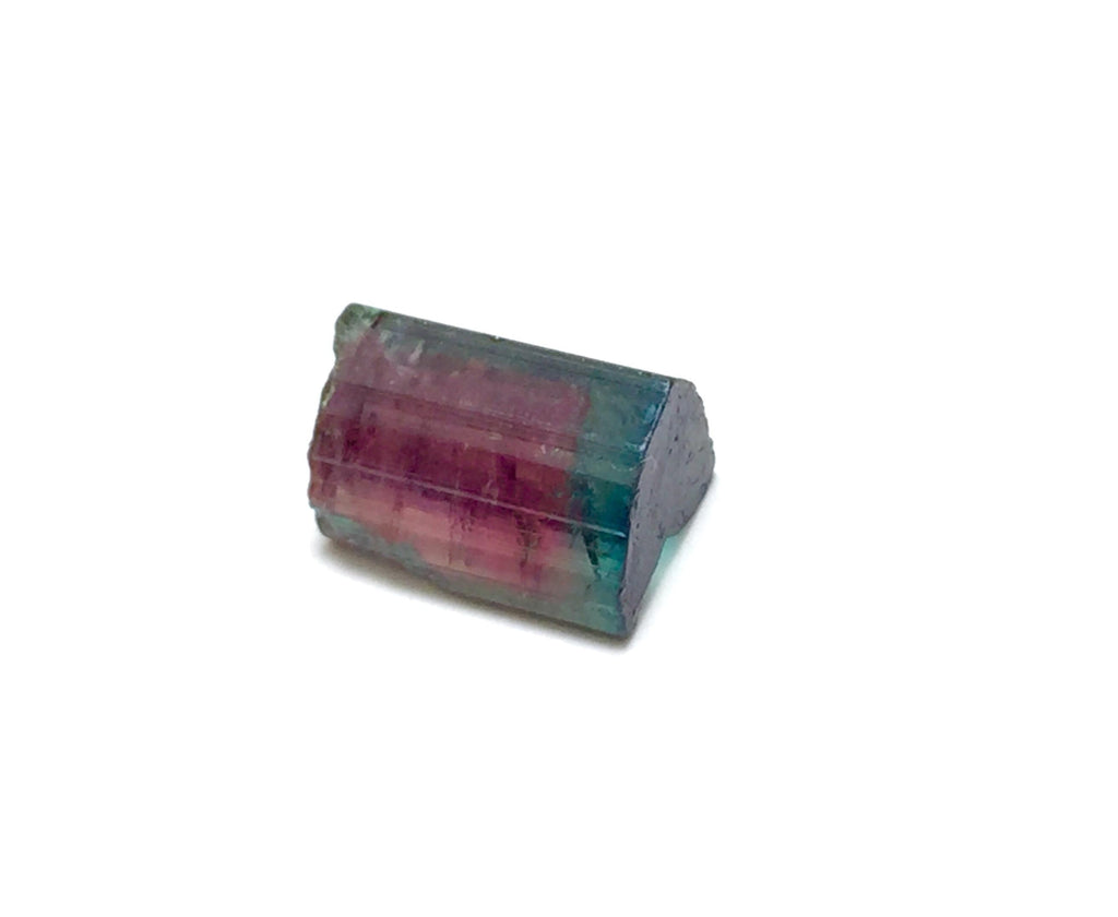 Blue Cap Watermelon Tourmaline Crystal - Natural Bi-Color Specimen from Peche Mine
