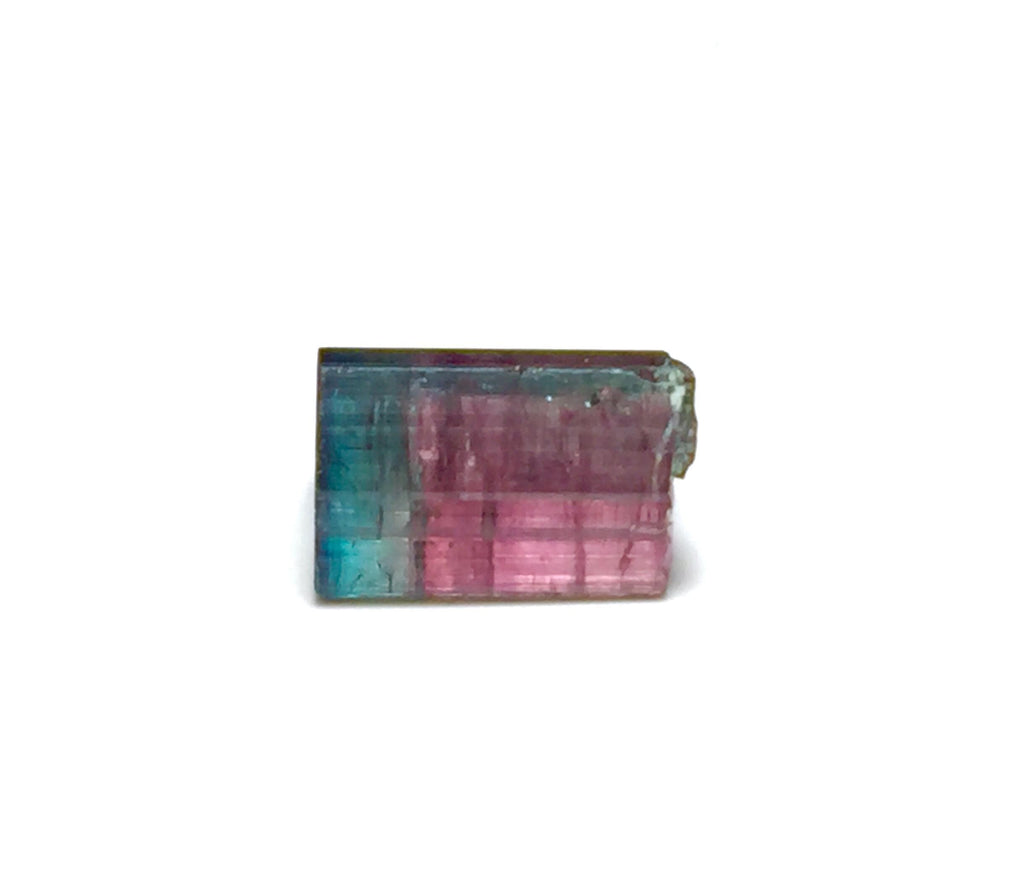 Blue Cap Watermelon Tourmaline Crystal - Natural Bi-Color Specimen from Peche Mine