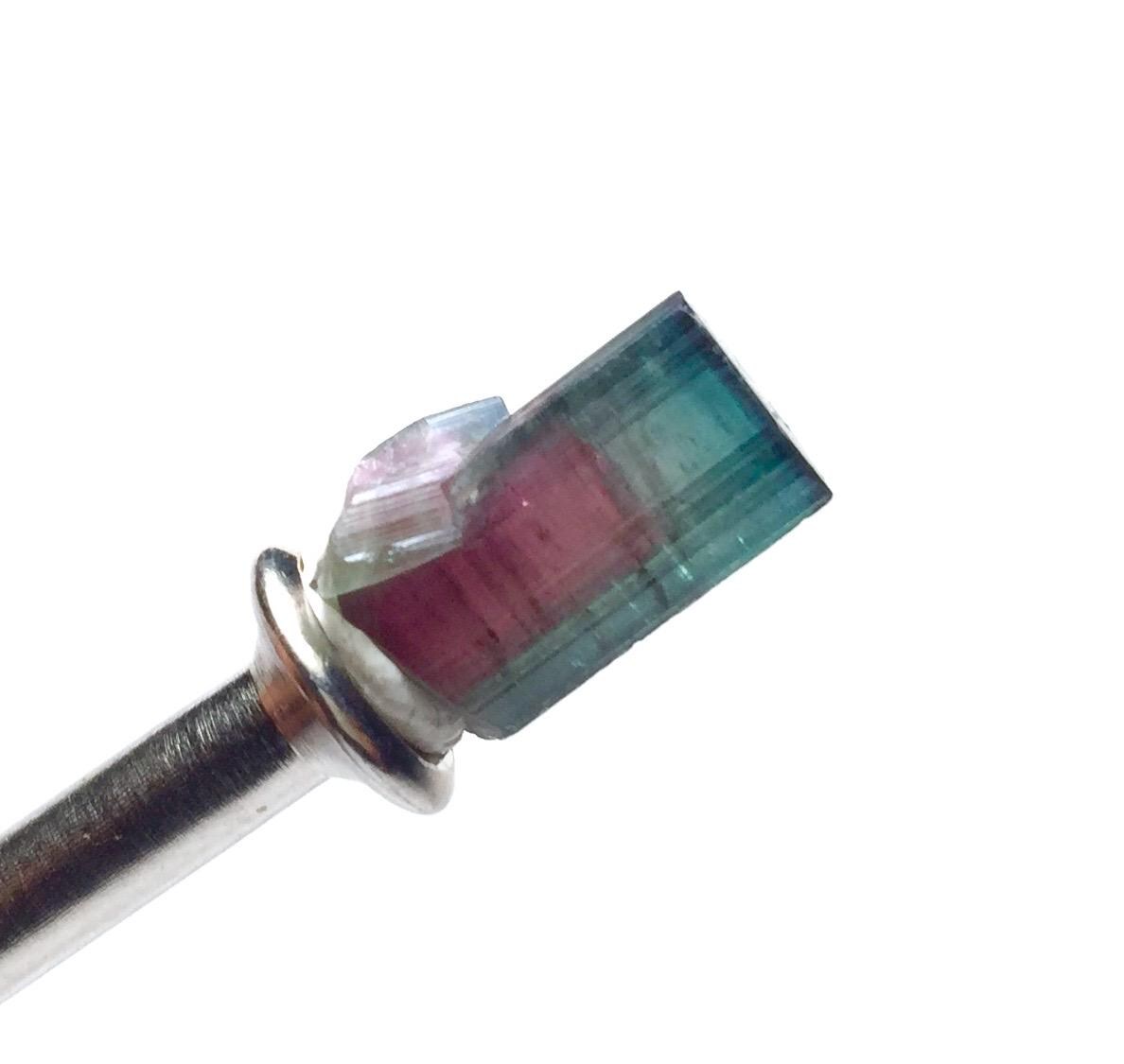 8.4 Carat Tourmaline on Albite Matrix - Natural Bicolor Specimen from Peche Mine, Afghanistan