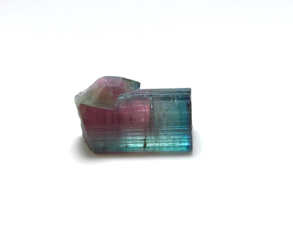 8.4 Carat Tourmaline on Albite Matrix - Natural Bicolor Specimen from Peche Mine, Afghanistan