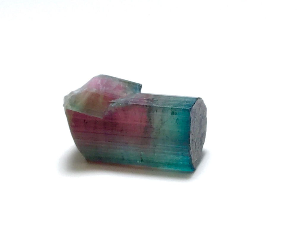 8.4 Carat Tourmaline on Albite Matrix - Natural Bicolor Specimen from Peche Mine, Afghanistan