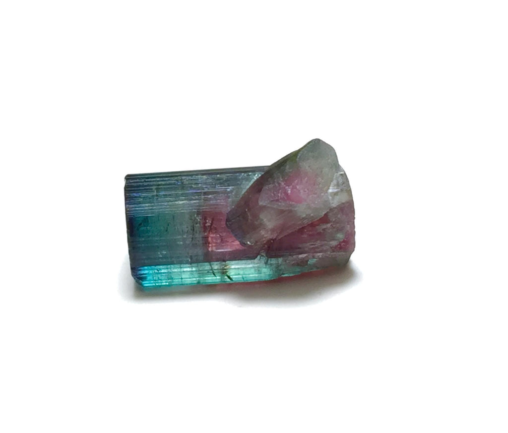8.4 Carat Tourmaline on Albite Matrix - Natural Bicolor Specimen from Peche Mine, Afghanistan