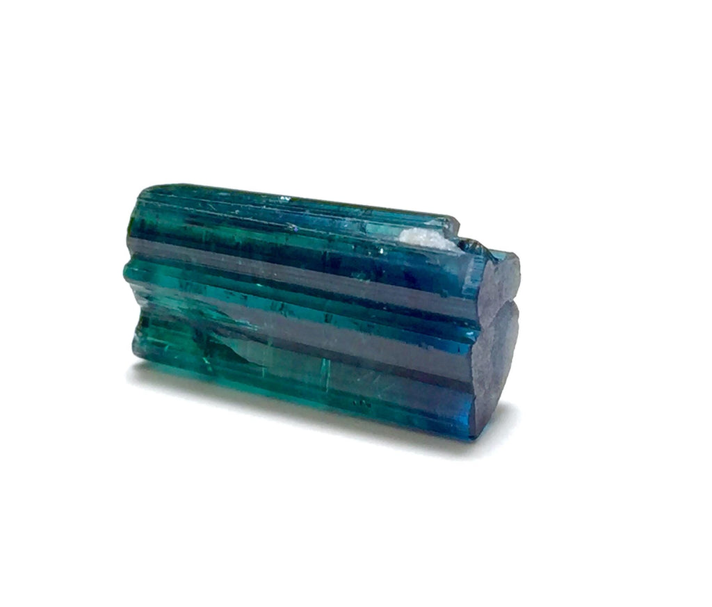 12.2 Carat Indicolite Tourmaline Crystal - Rare Ink Blue to Electric Blue Pendant Size Specimen