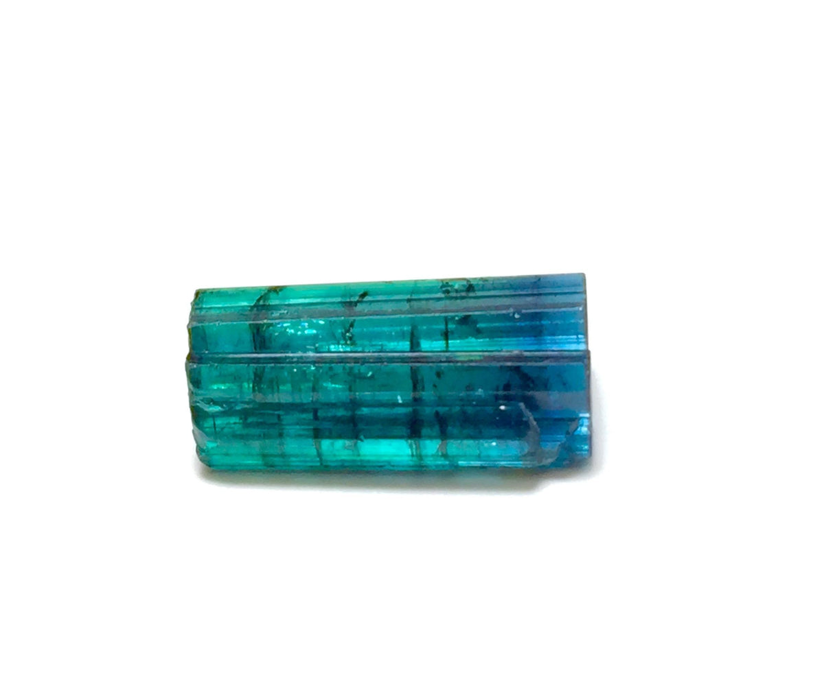 12.2 Carat Indicolite Tourmaline Crystal - Rare Ink Blue to Electric Blue Pendant Size Specimen