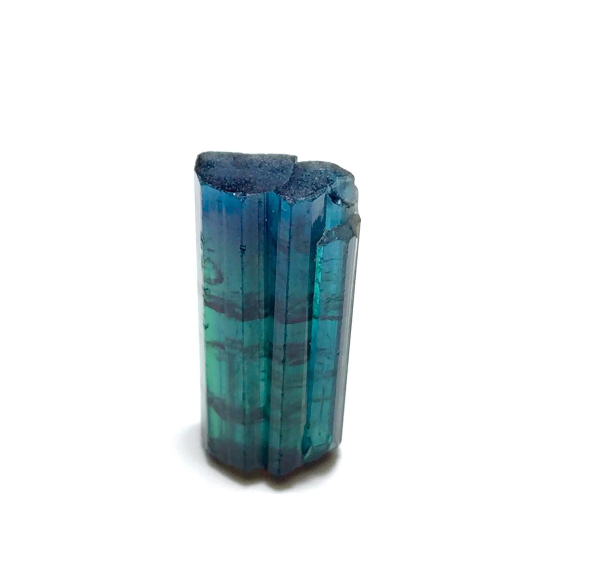 12.2 Carat Indicolite Tourmaline Crystal - Rare Ink Blue to Electric Blue Pendant Size Specimen
