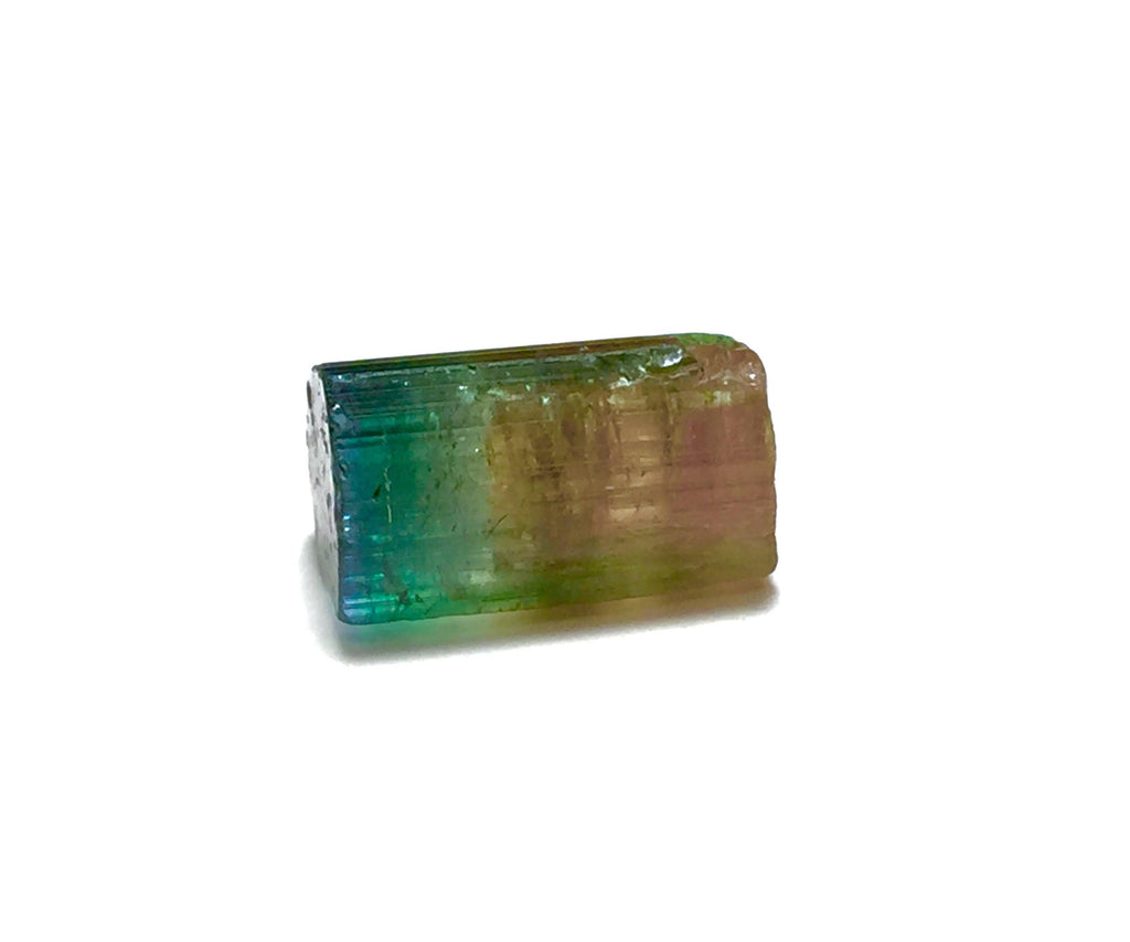10.4 Carat Tri-Color Watermelon Tourmaline Crystal | Peche Mine Afghanistan Natural Bi-Color Mineral Specimen