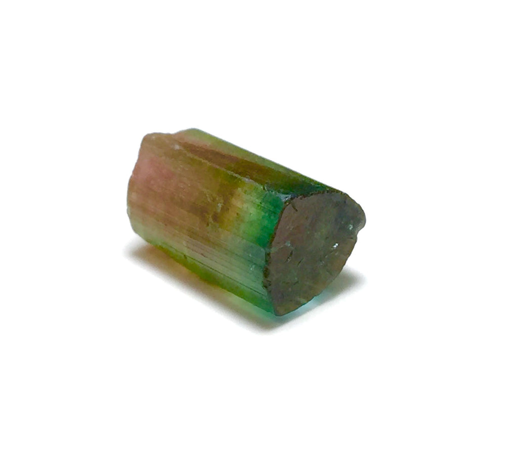 10.4 Carat Tri-Color Watermelon Tourmaline Crystal | Peche Mine Afghanistan Natural Bi-Color Mineral Specimen