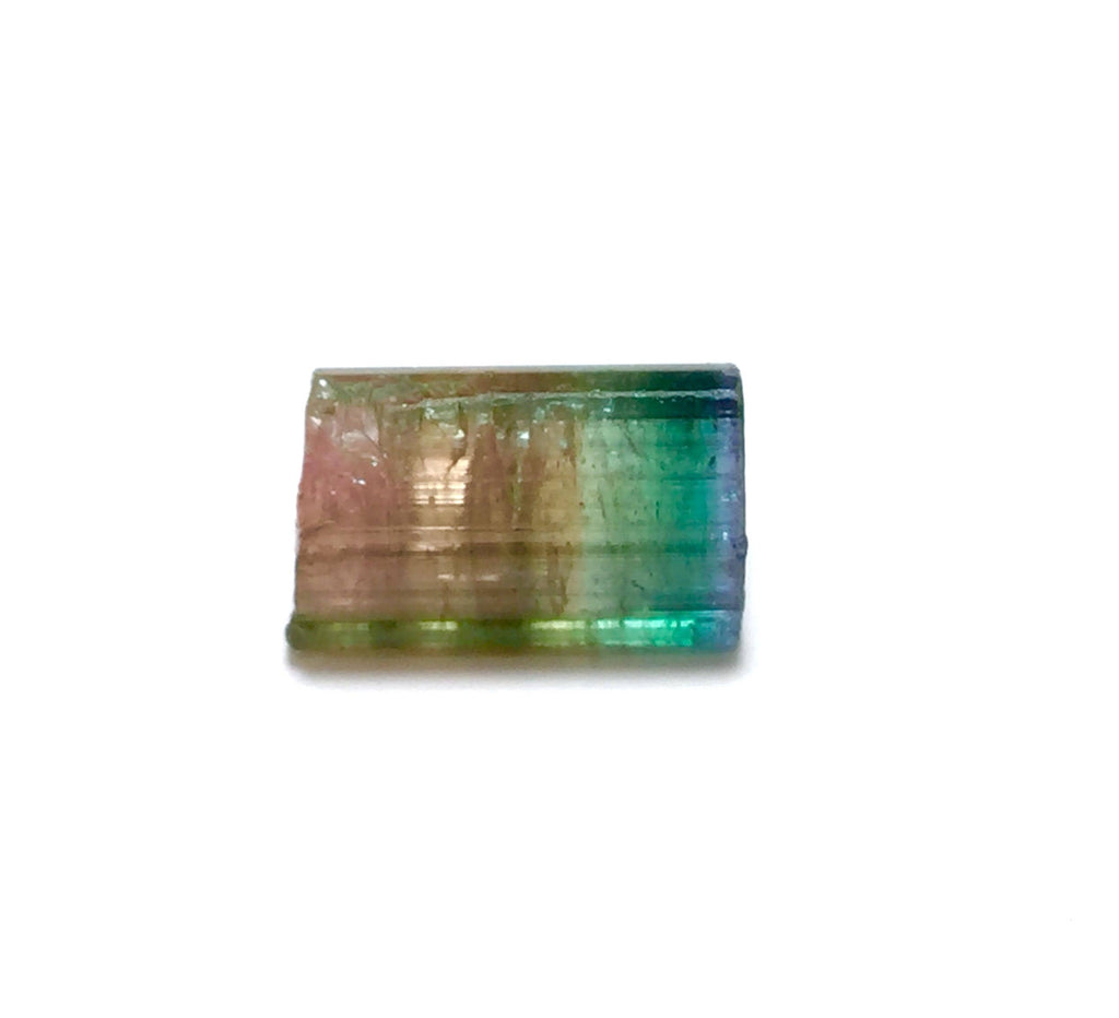 10.4 Carat Tri-Color Watermelon Tourmaline Crystal | Peche Mine Afghanistan Natural Bi-Color Mineral Specimen