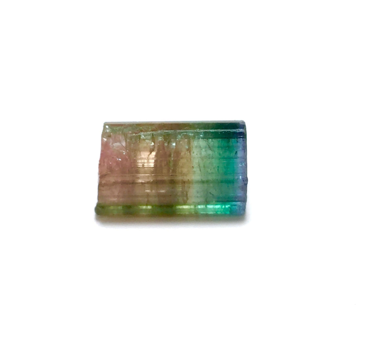 10.4 Carat Tri-Color Watermelon Tourmaline Crystal | Peche Mine Afghanistan Natural Bi-Color Mineral Specimen