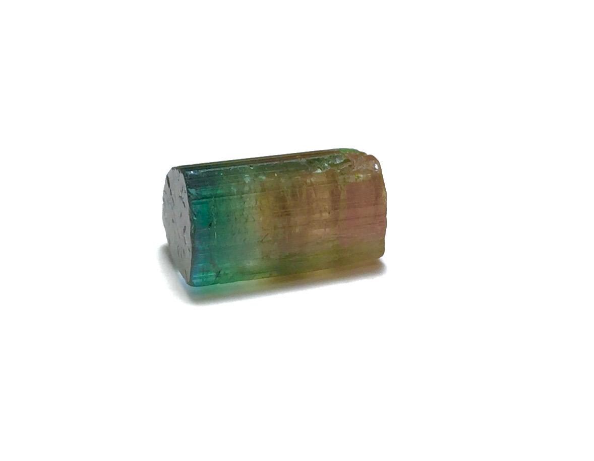 10.4 Carat Tri-Color Watermelon Tourmaline Crystal | Peche Mine Afghanistan Natural Bi-Color Mineral Specimen