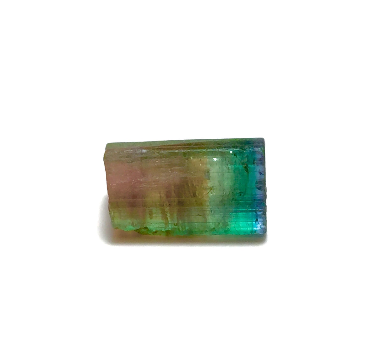 10.4 Carat Tri-Color Watermelon Tourmaline Crystal | Peche Mine Afghanistan Natural Bi-Color Mineral Specimen