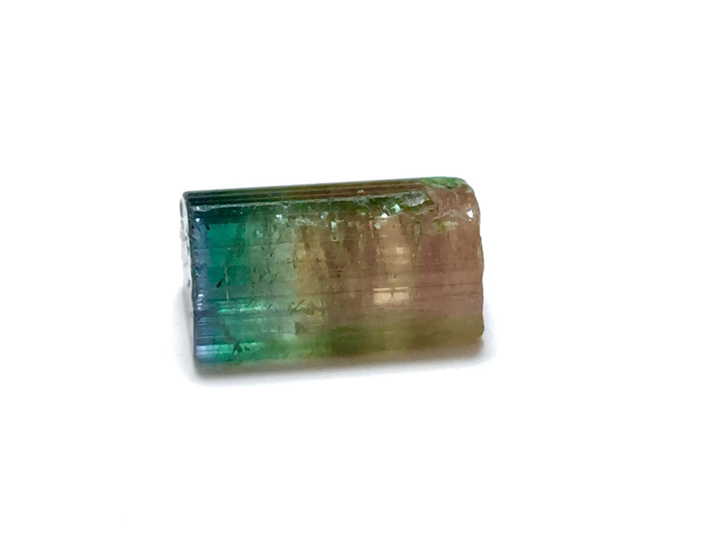 10.4 Carat Tri-Color Watermelon Tourmaline Crystal | Peche Mine Afghanistan Natural Bi-Color Mineral Specimen