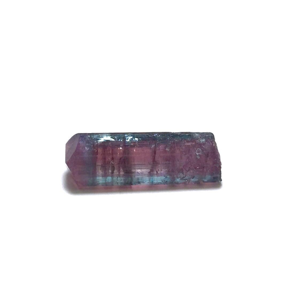 Natural Watermelon Tourmaline Crystal – Bicolor Pink & Blue Green – Peche Mine Afghanistan – Terminated Mineral Specimen