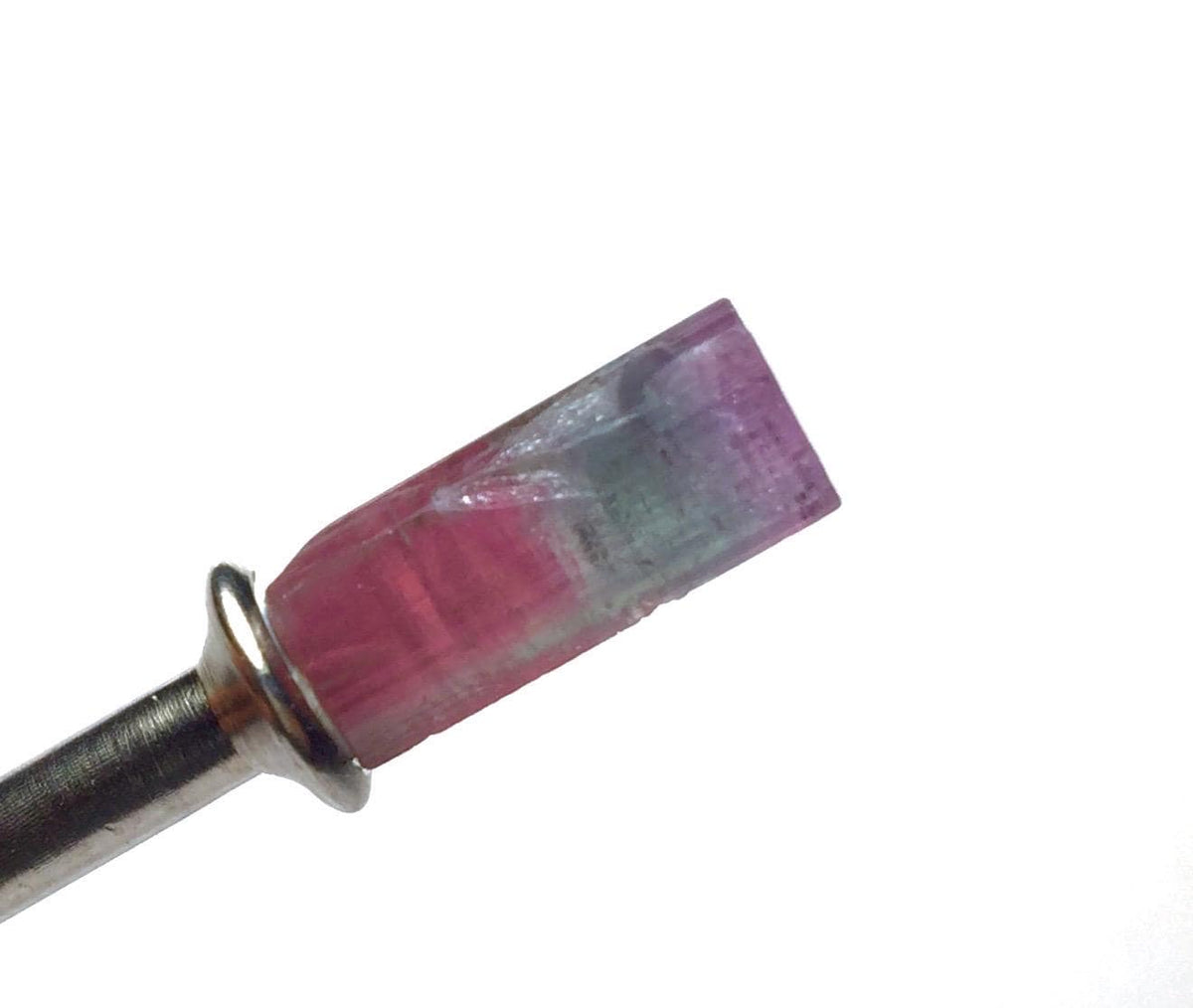 10.1 Carat Natural Bi-Color Tourmaline Crystal - Paprok Mine Afghanistan - Pendant Size Mineral Specimen