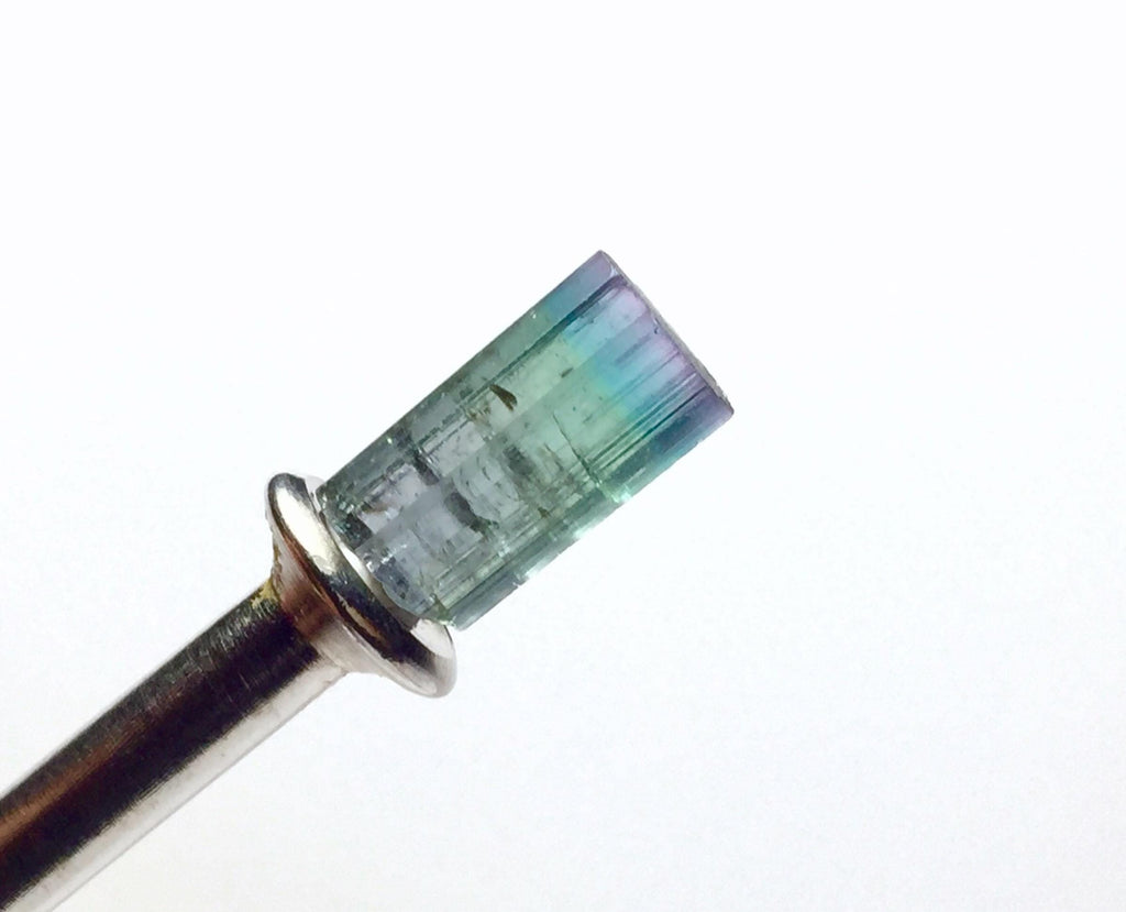 Natural Blue Cap Watermelon Tourmaline – Peche Mine Afghanistan – Pocket Size Terminated Crystal Specimen