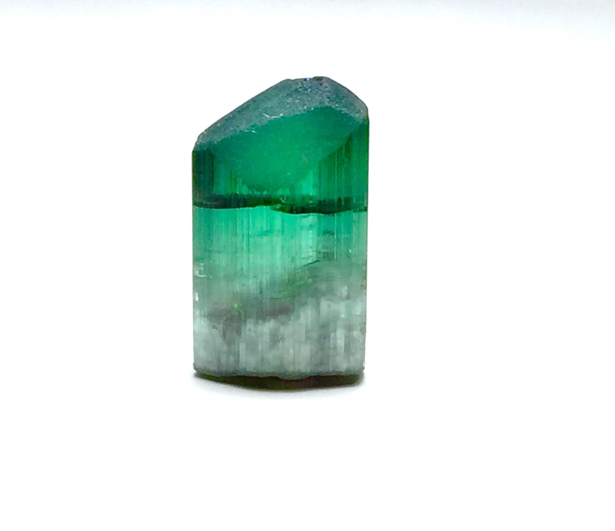 9.4 Carat Natural Cat's Eye Green Tourmaline Crystal - Paprok, Afghanistan