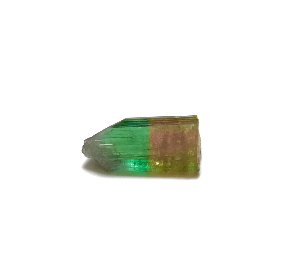 5.8 Carat Bi-Color Tourmaline Crystal - Natural Green & Pink Pendant Size Specimen from Peche Mine