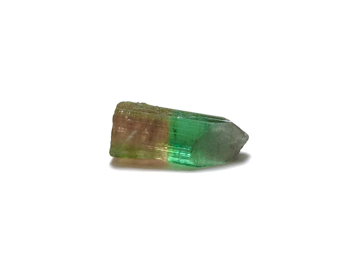 5.8 Carat Bi-Color Tourmaline Crystal - Natural Green & Pink Pendant Size Specimen from Peche Mine